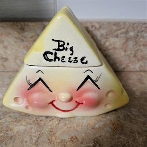 Vintage DeForest Anthropomorphic Cheese Condiment Jar